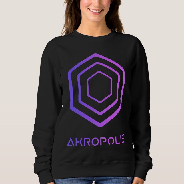 AKROPOLIS Crypto Decentralized Blockchain AKRO DeF Sweatshirt (Front)