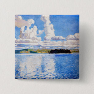 Akseli Gallen-Kallela - Cloud Towers 15 Cm Square Badge