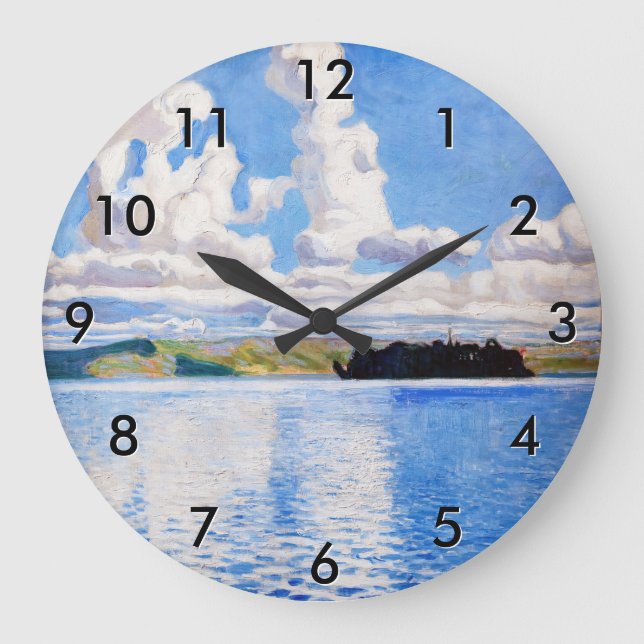 Akseli Gallen-Kallela - Cloud Towers Large Clock (Front)
