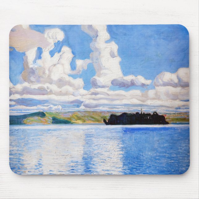 Akseli Gallen-Kallela - Cloud Towers Mouse Pad (Front)