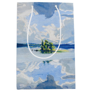 Akseli Gallen-Kallela - Clouds above a Lake Medium Gift Bag