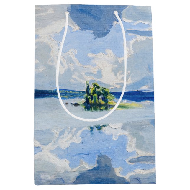 Akseli Gallen-Kallela - Clouds above a Lake Medium Gift Bag (Front)