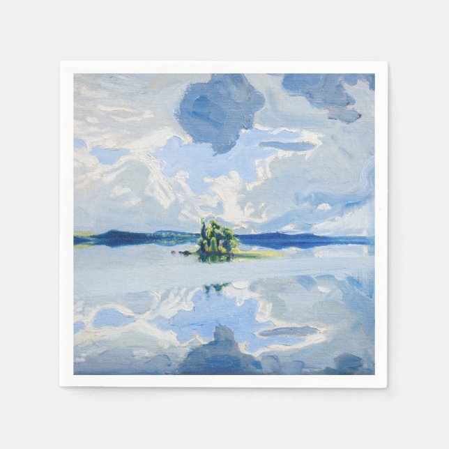 Akseli Gallen-Kallela - Clouds above a Lake Napkin (Front)