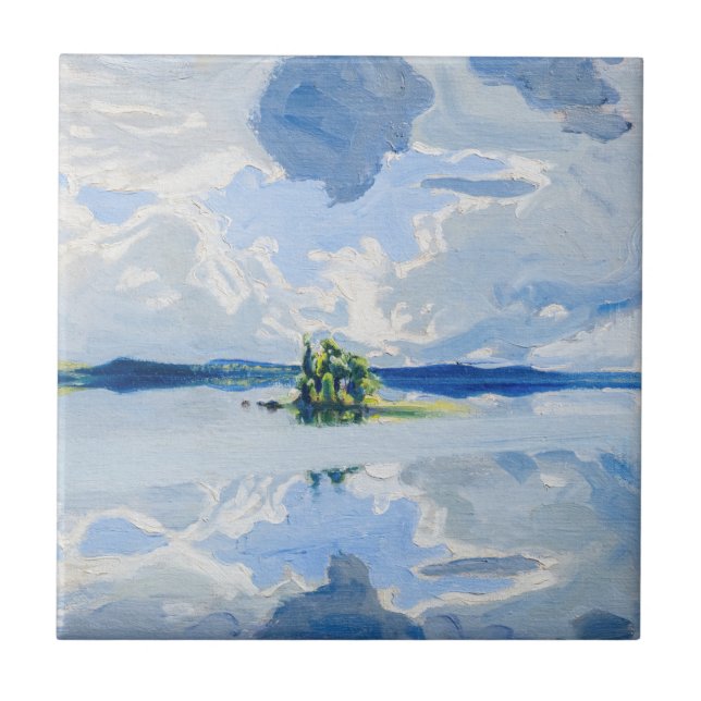 Akseli Gallen-Kallela - Clouds above a Lake Tile (Front)
