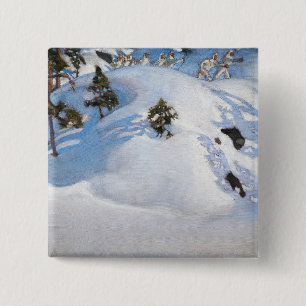 Akseli Gallen-Kallela - February Vision 15 Cm Square Badge