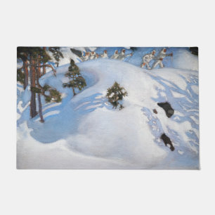 Akseli Gallen-Kallela - February Vision Doormat