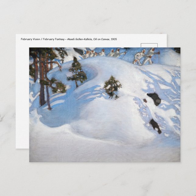 Akseli Gallen-Kallela - February Vision Postcard (Front/Back)
