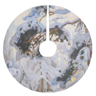 Akseli Gallen-Kallela - Forest in Winter Brushed Polyester Tree Skirt