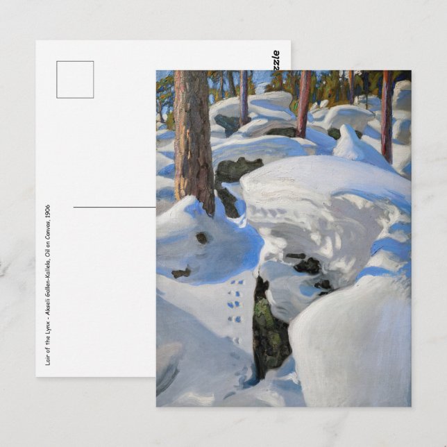 Akseli Gallen-Kallela - Lair of the Lynx Postcard (Front/Back)
