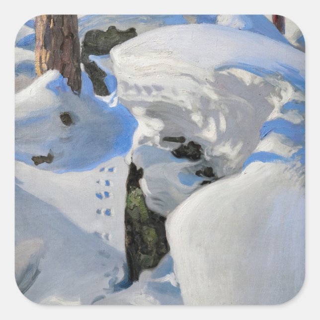 Akseli Gallen-Kallela - Lair of the Lynx Square Sticker (Front)