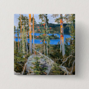 Akseli Gallen-Kallela - Lake in the Wilderness 15 Cm Square Badge