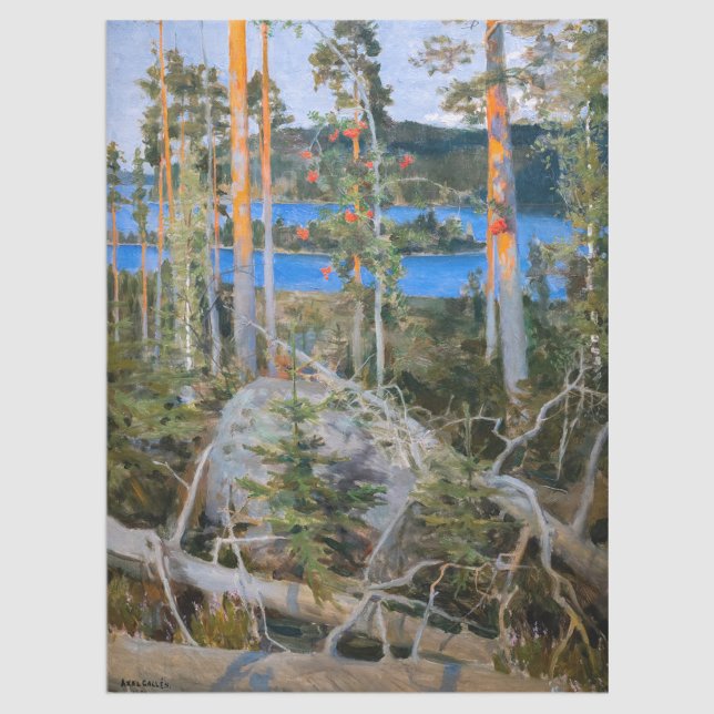 Akseli Gallen-Kallela - Lake in the Wilderness Tissue Paper (Creator Uploaded)