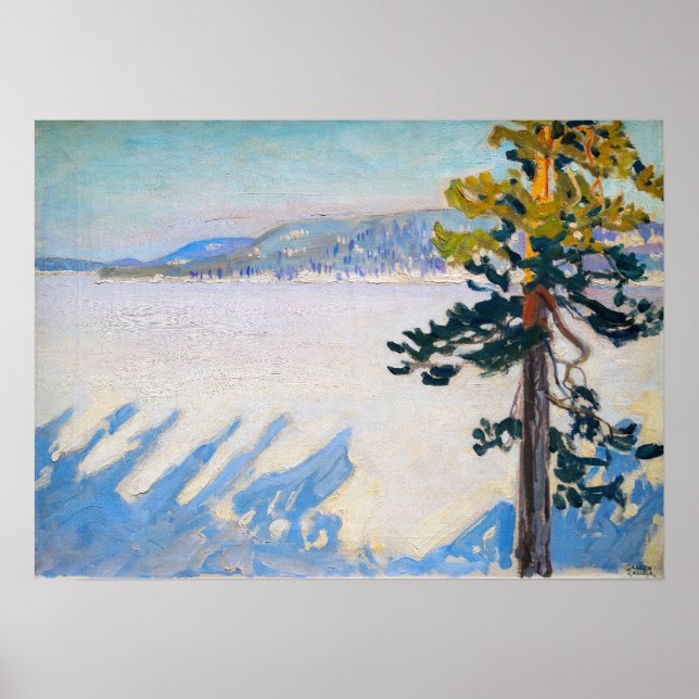 Akseli Gallen-Kallela - Lake Ruovesi in Winter Poster (Front)