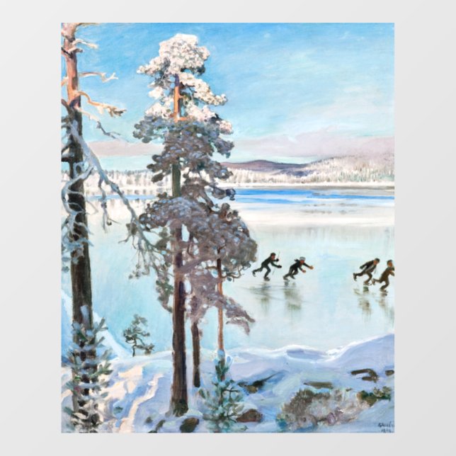 Akseli Gallen-Kallela - Skaters near Kalela Shore (Sheet)