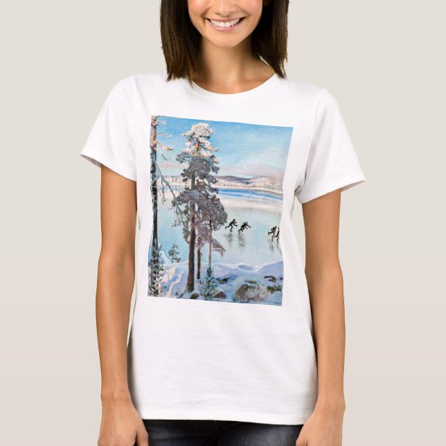 Akseli Gallen-Kallela - Skaters near Kalela Shore T-Shirt (Front)