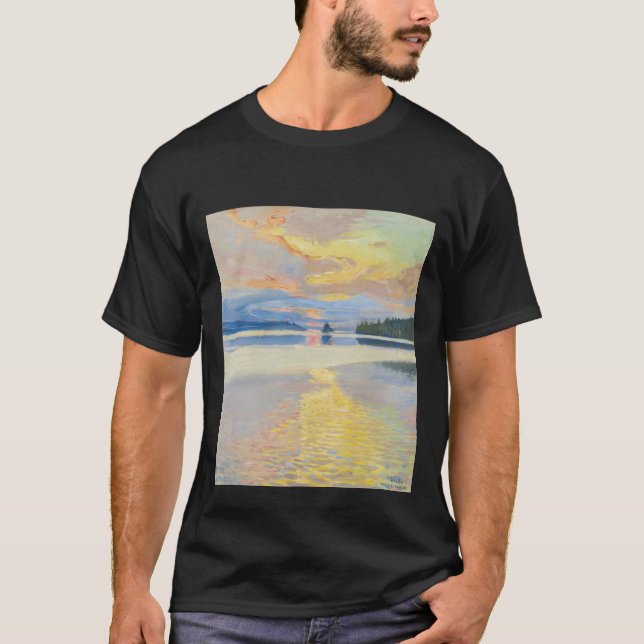 Akseli Gallen-Kallela - Sunset over Lake Ruovesi T-Shirt (Front)