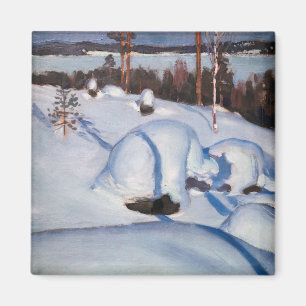 Akseli Gallen-Kallela - Winter Landscape #1 Magnet