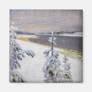 Akseli Gallen-Kallela - Winter Landscape #2 Magnet