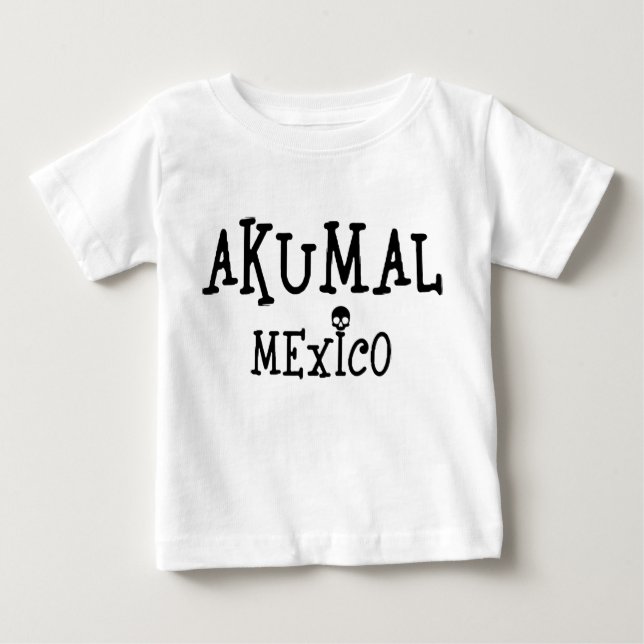 Akumal Mexico Design - Baby Fine Jersey T-Shirt (Front)