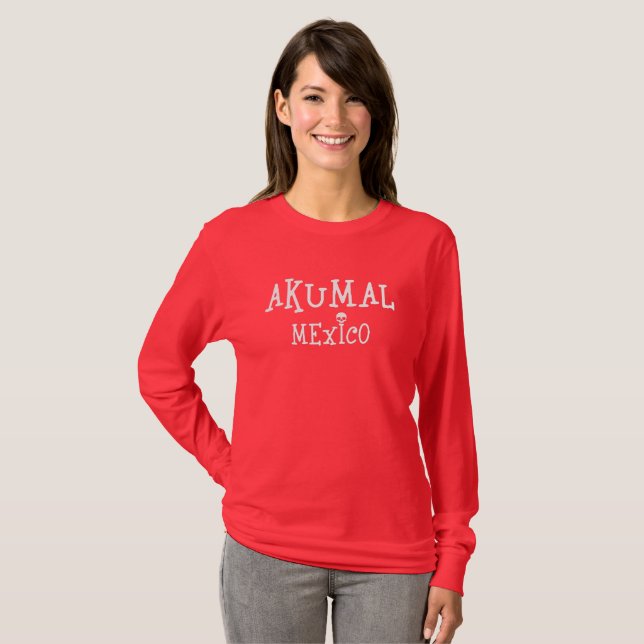 Akumal Mexico Design - Basic Long Sleeve T-Shirt (Front Full)