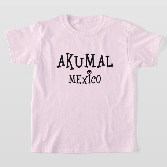 Akumal Mexico Design - Girls' Basic T-Shirt (Laydown)