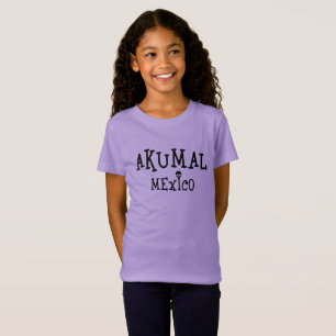 Akumal Mexico Design - Girls' Fine Jersey T-Shirt
