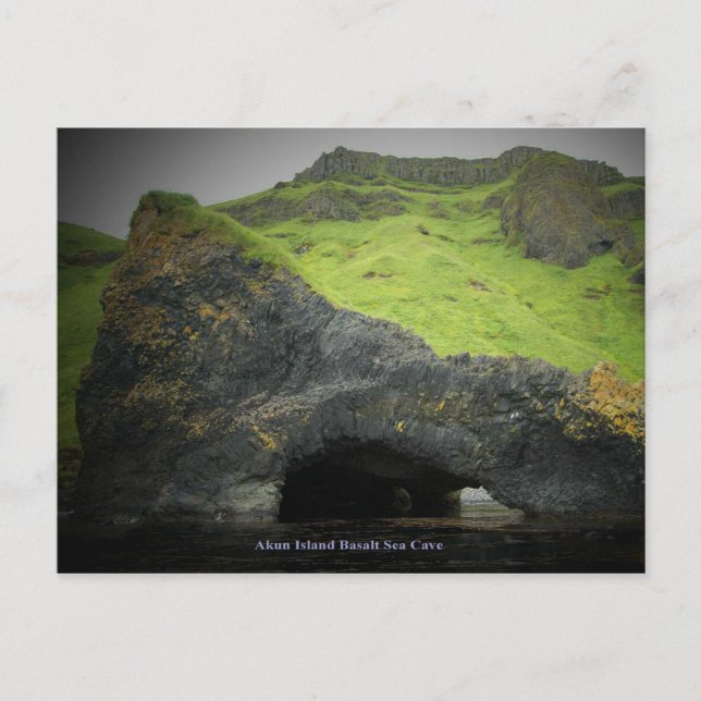 Akun Island Basalt Sea Cave Postcard (Front)