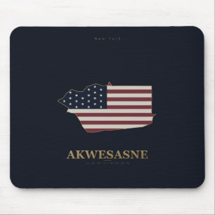 Akwesasne New York American Silhouette Mouse Pad