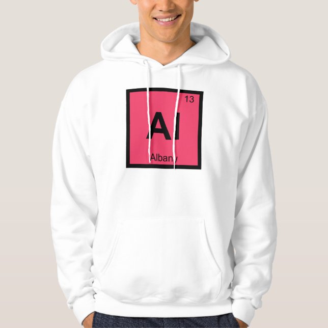 Al - Albany New York Chemistry Periodic Table City Hoodie (Front)