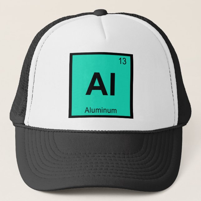 Al - Aluminium Chemistry Periodic Table Symbol Trucker Hat (Front)