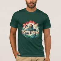 Al-Aqsa Mosque, Save Gaza - Vector T-Shirt Design