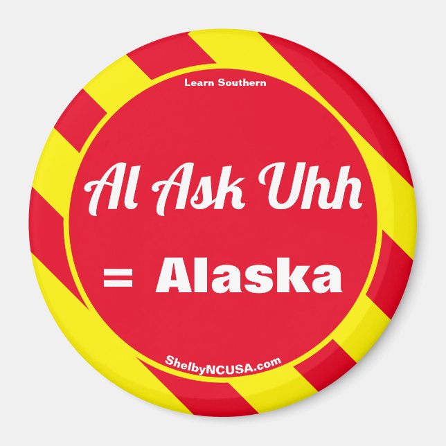 Al Ask Uhh Red/Yellow Magnet (Front)
