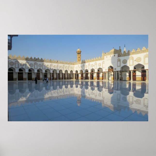 Al-Azhar Mosque Islamic Cairo Egypt Masjids Photos Poster (Front)