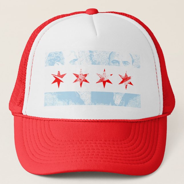 Al Capone Chicago Flag Trucker Hat (Front)