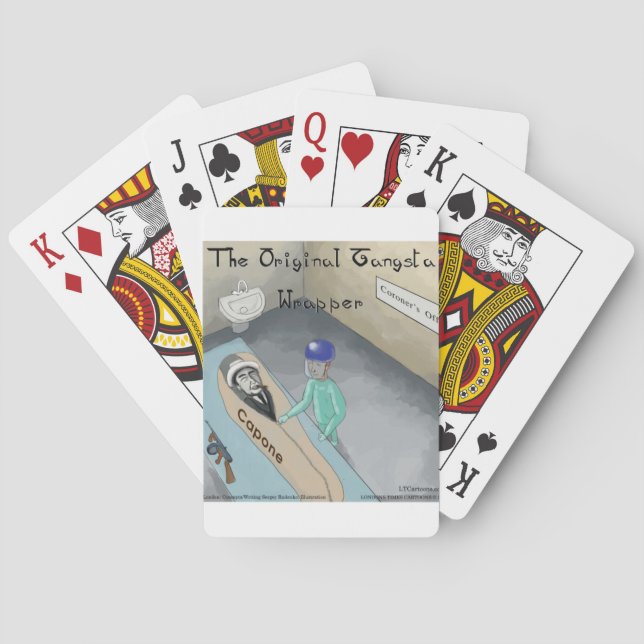 Al Capone Funeral Funny Playing Cards (Back)