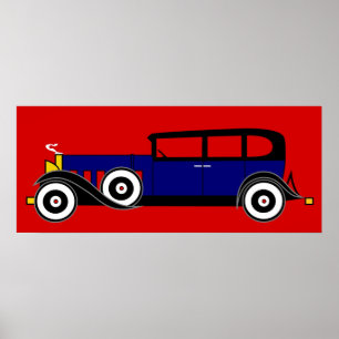 Al Capone's Cadillac 16 V - Roaring 20's Poster