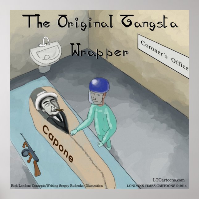 Al Capone's Funeral Funny Poster (Front)