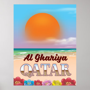 Al Ghariya Qatar beach poster