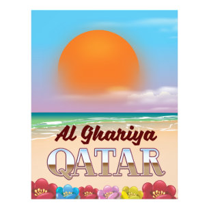 Al Ghariya Qatar beach poster