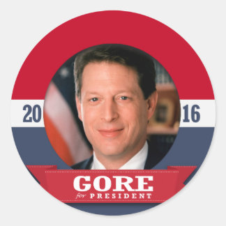 AL GORE 2016 CLASSIC ROUND STICKER