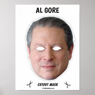 AL GORE Halloween Mask Poster