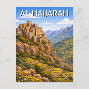 Al Hajjarah Yemen Travel Postcard