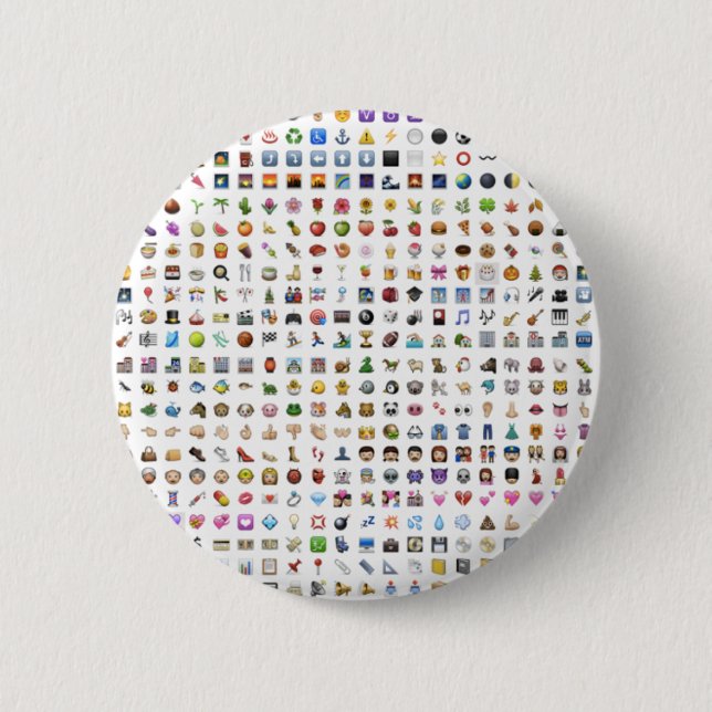 Al iPhone/iOS emojis 6 Cm Round Badge (Front)