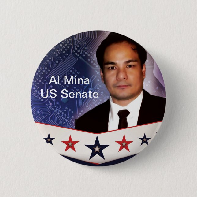 Al Mina US Senate Merchandise 6 Cm Round Badge (Front)