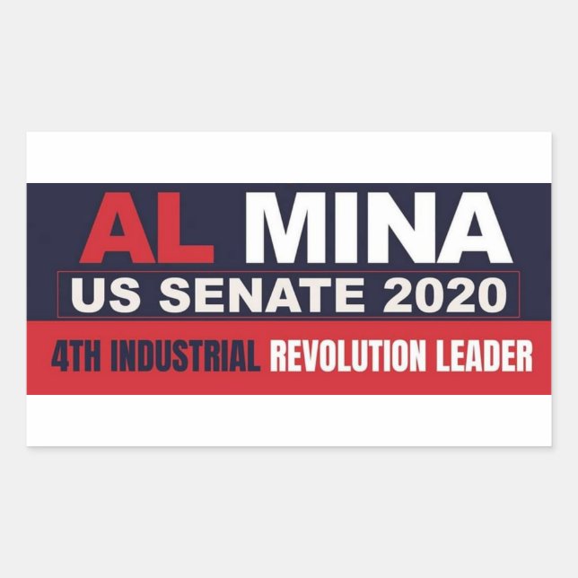 Al Mina US Senate Merchandise Rectangular Sticker (Front)