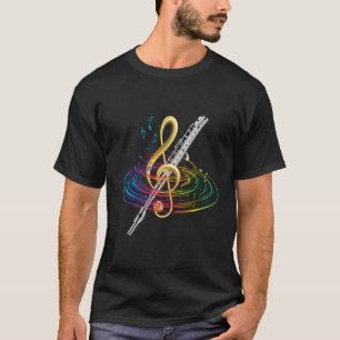 Al Music Treble Clef Flautist Flute T-Shirt