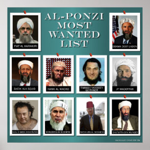 AL-PONZI MOST WANTED LIST POSTER