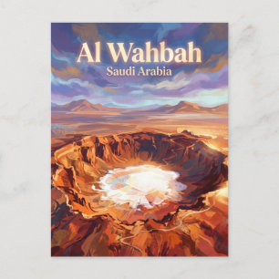 Al Wahbah Crater Saudi Arabia Postcard