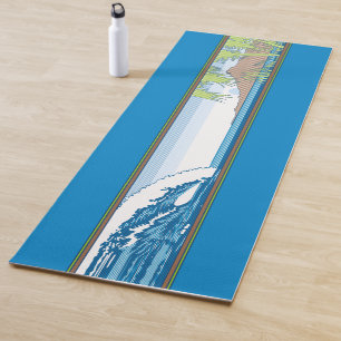 Ala Moana Diamond Head Hawaiian Sunset - Blue Yoga Mat