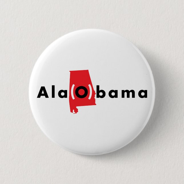 Ala(O)bama 6 Cm Round Badge (Front)